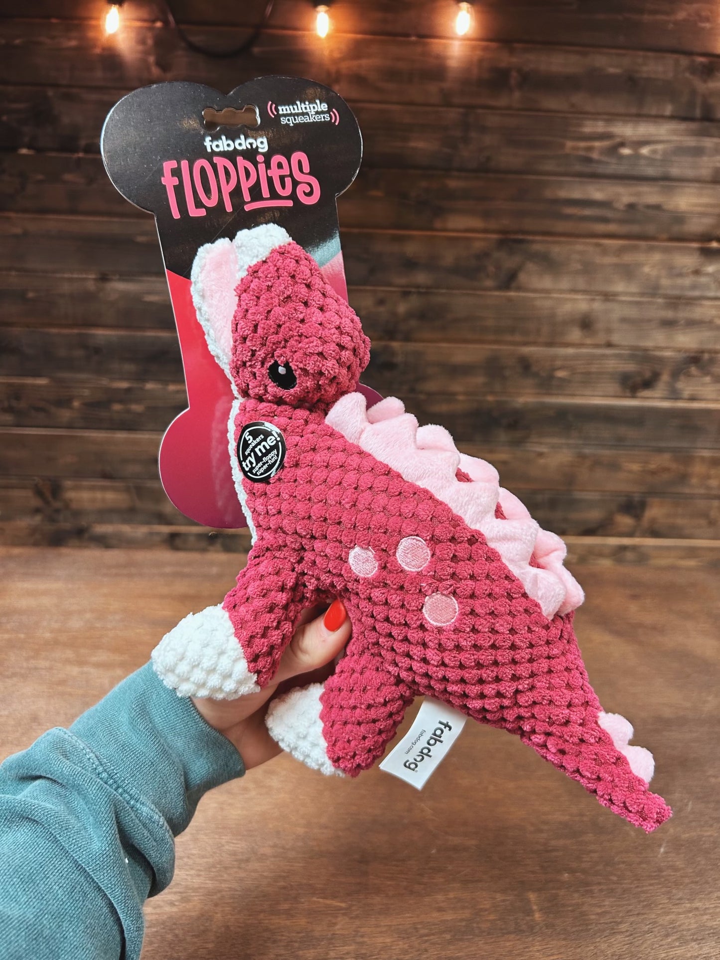 Floppy Stegosaurus Dog Toy