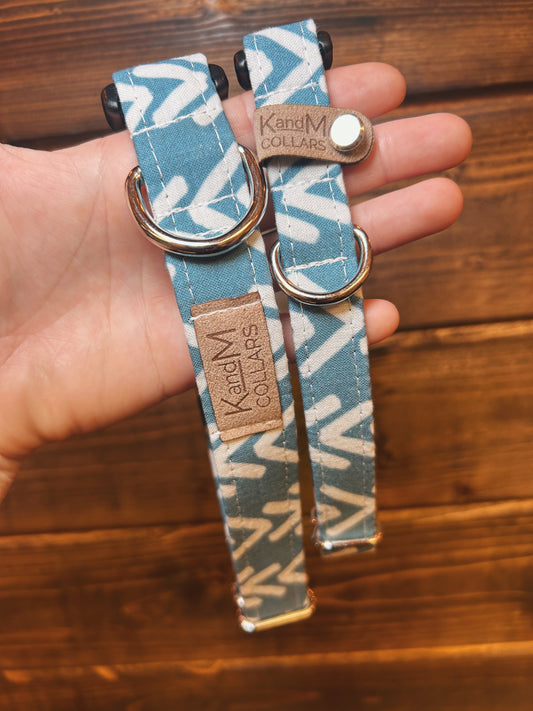 Blue Boho Dog Collar