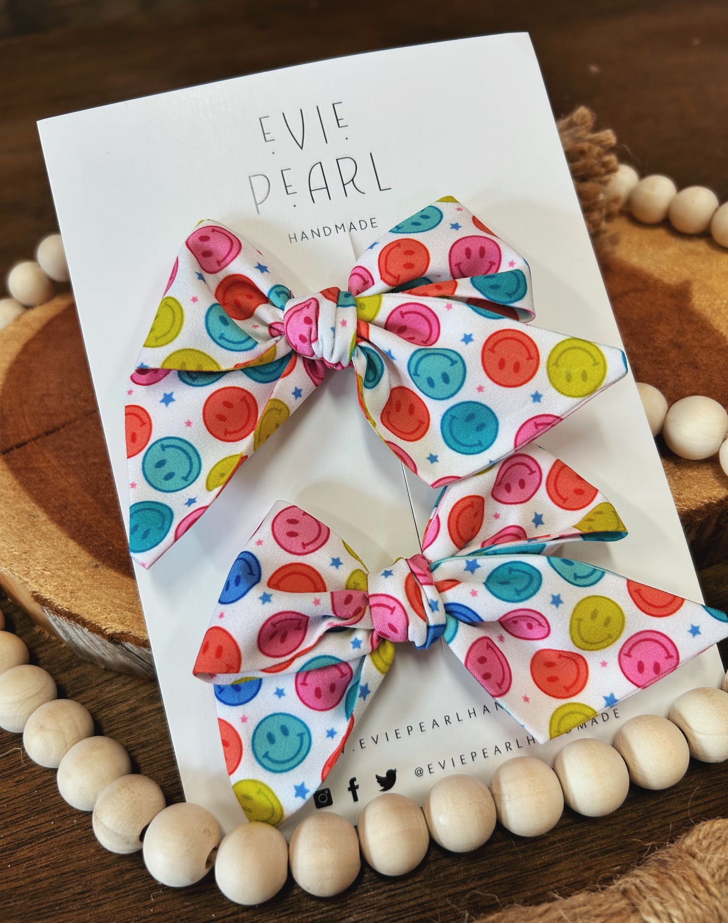 Multicolored Checkered Pigtail Knot Bow