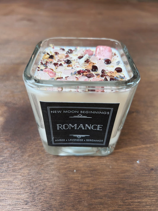 Romance Dried Flower & Crystal Candle