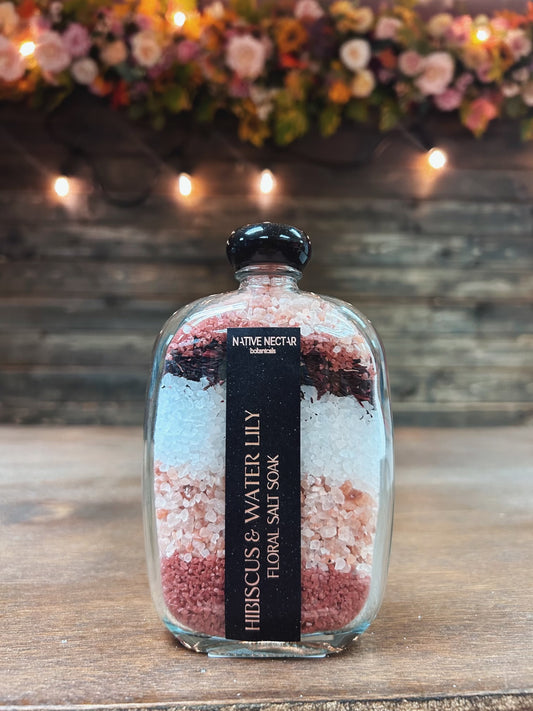 Hibiscus & Waterlily Floral Salt Soak